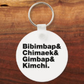 Bibimbap & Chimaek & Gimbap & Kimchi. Koreaanse vo Sleutelhanger (Voorkant)