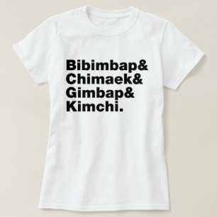 Bibimbap & Chimaek & Gimbap & Kimchi. Koreaanse vo T-shirt