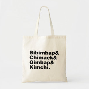 Bibimbap & Chimaek & Gimbap & Kimchi. Koreaanse vo Tote Bag