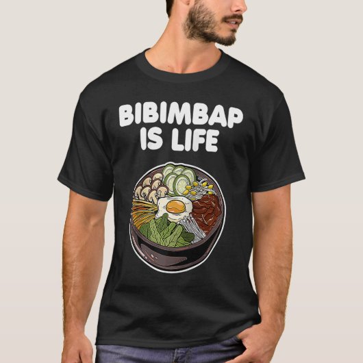 Bibimbap is een Koreaanse voedselautoriteit Kimchi T-shirt (Voorkant)