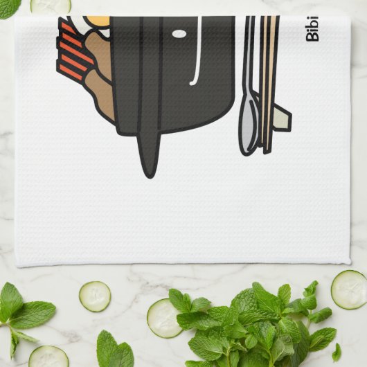 Bibimbap Koreaanse rijstschaal voor siergroenten Theedoek (Gevouwen)