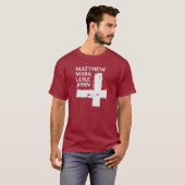 BIBLE - 4 GOSPELS - MATTHEW MARK LUKE JOHN - JESUS T-SHIRT (Voorkant volledig)