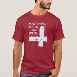 BIBLE - 4 GOSPELS - MATTHEW MARK LUKE JOHN - JESUS T-SHIRT