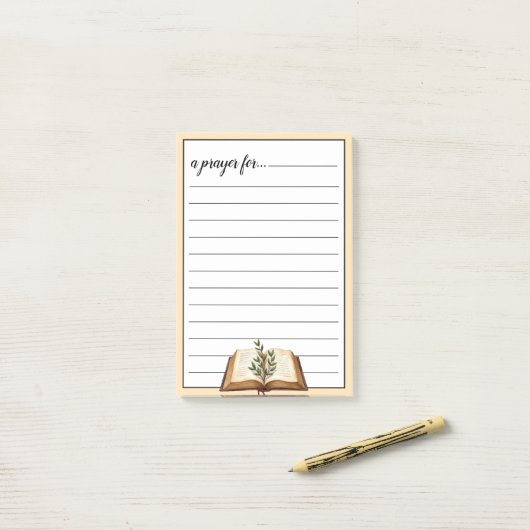Bible and Greenery War Room Prayer Post-it® Notes (Op bureau)