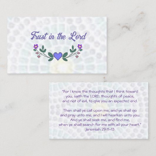 BIBLE BLESSINGS Jeremiah 29 Visitekaartje (Voorkant / Achterkant)