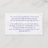 BIBLE BLESSINGS Jeremiah 29 Visitekaartje (Achterkant)