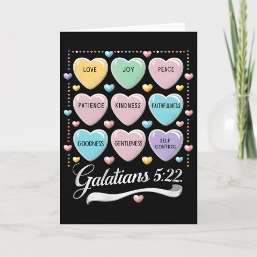 Bible Christian Valentine Galatians 5 22 Conversat Kaart (Voorkant)