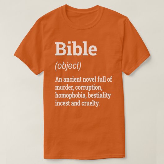 Bible Definition Funny Atheist Humor T-shirt (Design voorkant)