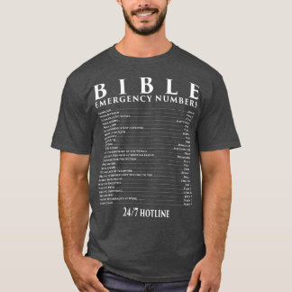 Bible Emergency Hotline Number Cool Chritian T-shirt