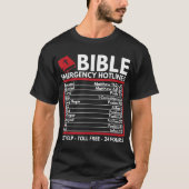 Bible Emergency Hotlines Faith Design T-shirt (Voorkant)