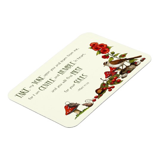 Bible: Neem mijn juk: Natuur kunst Magneet (Linkerzijde)