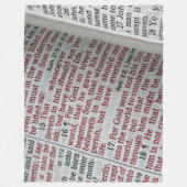 BIBLE PHRASE FLEECE DEKEN (Voorkant)