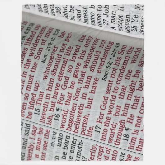 BIBLE PHRASE FLEECE DEKEN (Voorkant)