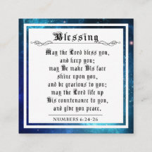 BIble Priely Blessing Numbers Blue Space Galaxy