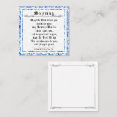 BIble Priely Blessing Numbers Blue Square Contactkaartje (Voorkant / Achterkant)