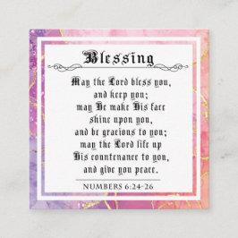 BIble Priely Blessing Numbers Pink Lavender Contactkaartje