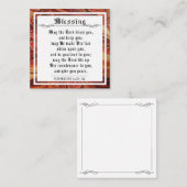 BIble Priely Blessing Numbers Red Marble Square Contactkaartje (Voorkant / Achterkant)