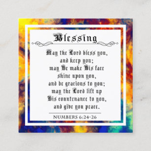 BIble Priestly Zegen Abstracte Paint Note Kaart Contactkaartje