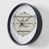 Bible Psalm 23:1 Shield Wall Clock (Hoek)