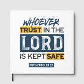 Bible Quote Art - Proverbs 29:25 Trust in God Gastenboek (Voorkant)