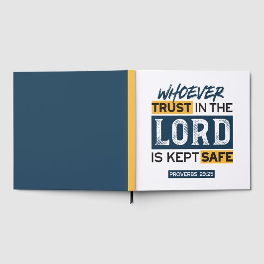 Bible Quote Art - Proverbs 29:25 Trust in God Gastenboek (Volledig)