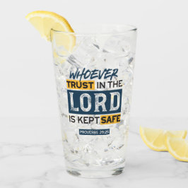 Bible Quote Art - Proverbs 29:25 Trust in God Glas
