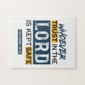 Bible Quote Art - Proverbs 29:25 Trust in God Legpuzzel (Horizontaal)