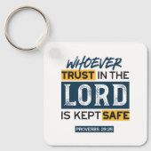 Bible Quote Art - Proverbs 29:25 Trust in God Sleutelhanger (Voorkant)