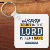 Bible Quote Art - Proverbs 29:25 Trust in God Sleutelhanger (Voorkant)