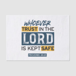 Bible Quote Art - Proverbs 29:25 Trust in God Tissuepapier