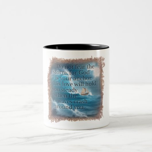 BIBLE QUOTE - Coffee Mug Tweekleurige Koffiemok (Center)
