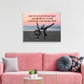 BIBLE QUOTE GYMNASTICS DESIGN CANVAS AFDRUK (Insitu (Woonkamer))