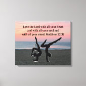 BIBLE QUOTE GYMNASTICS DESIGN CANVAS AFDRUK (Voorkant)