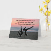 BIBLE QUOTE GYMNASTICS DESIGN KAART (Gele Bloem)