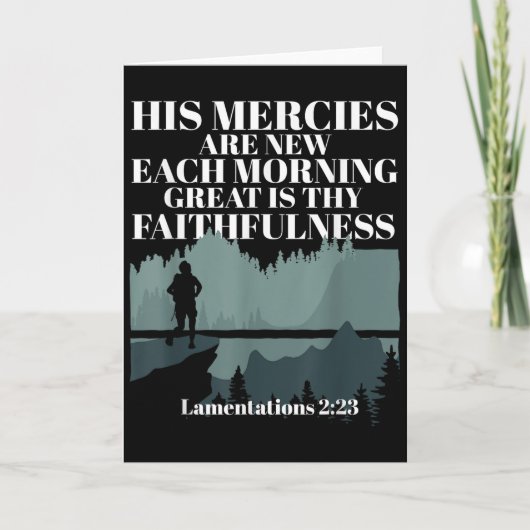 Bible Quote His Mercies Are New Every Morning Jesu Kaart (Voorkant)