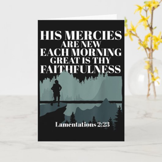 Bible Quote His Mercies Are New Every Morning Jesu Kaart (Gele Bloem)