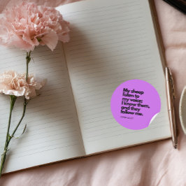 Bible Quotes: John 10:27, Gospel Verse #2 Ronde Sticker