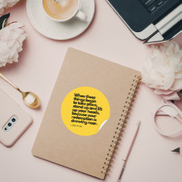 Bible Quotes: Stand Up Luke 21:28, Bible Verse #3 Ronde Sticker