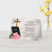 Bible & Roses Goddaughter Poem Greeting Card Kaart (Gele Bloem)