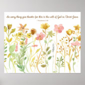Bible Scripture 1 Thessalonians 5:11 Wildflowers Poster (Voorkant)