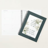 Bible Scripture Encouragement Quotes White Flower  Planner (Display)
