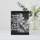 BIBLE SCRIPTURE GALATIANS 6:9 BRIEFKAART (Staand voorkant)