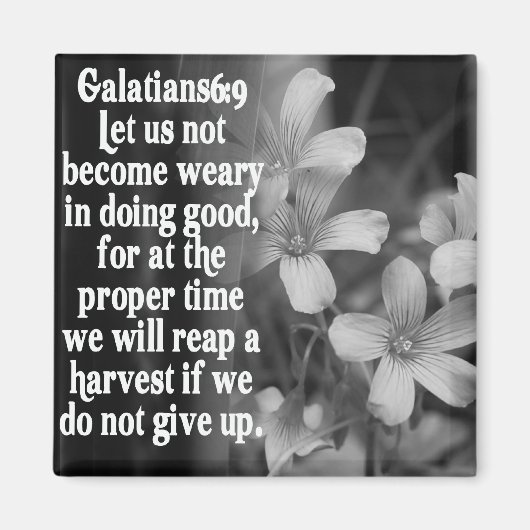 BIBLE SCRIPTURE GALATIANS 6:9 MAGNEET (Voorkant)