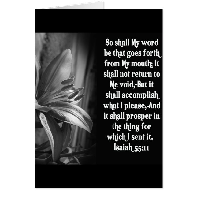 BIBLE SCRIPTURE ISAIAH 55:11 (Voorkant)