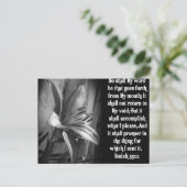 BIBLE SCRIPTURE ISAIAH 55:11 BRIEFKAART (Staand voorkant)