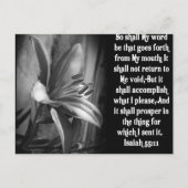 BIBLE SCRIPTURE ISAIAH 55:11 BRIEFKAART (Voorkant)