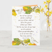 Bible Scripture Matthew 10 29 Two Sparrows  Kaart (Gele Bloem)