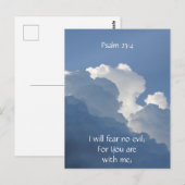 Bible Scripture Psalm 23:4 Fear No Evil... Briefkaart (Voorkant / Achterkant)