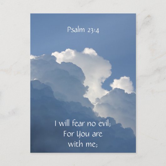 Bible Scripture Psalm 23:4 Fear No Evil... Briefkaart (Voorkant)