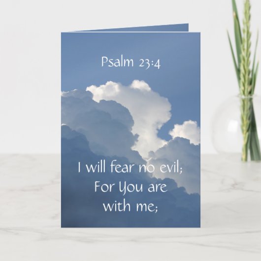 Bible Scripture Psalm 23:4 Fear No Evil... Kaart (Voorkant)